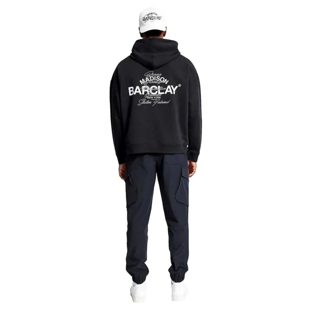Madison Barclay Mens Relaxed Fit Hoodie / Black - Picture 2 of 5